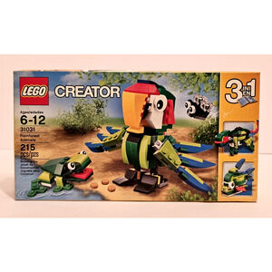 RAINFOREST ANIMALS Parrot Frog & Fly LEGO Creator 3in1 Set #31031 RETIRED Sealed